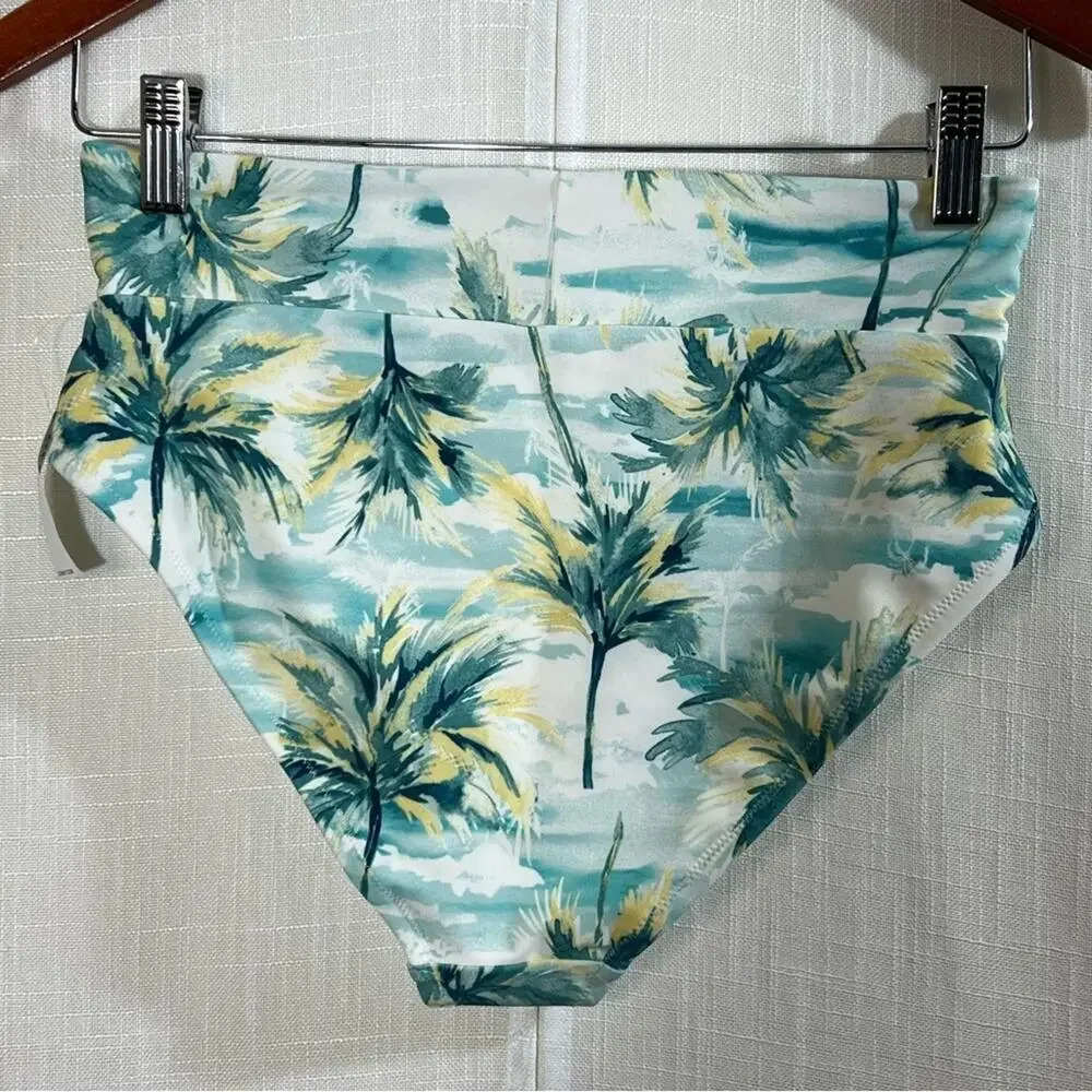 Old Navy NWT Tropical Print High Waist‎ Swim Bikini Bottoms Size Small